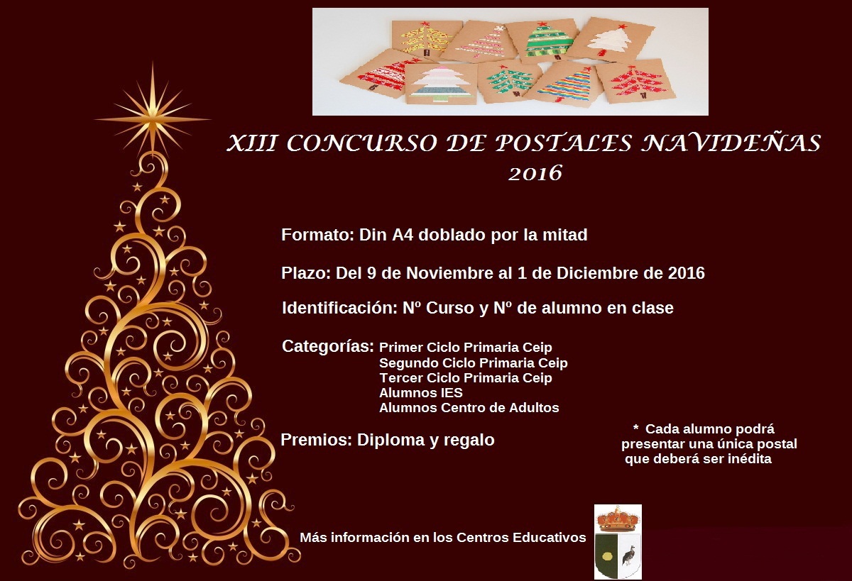 Cartel XIII Concurso postales navidad 2016