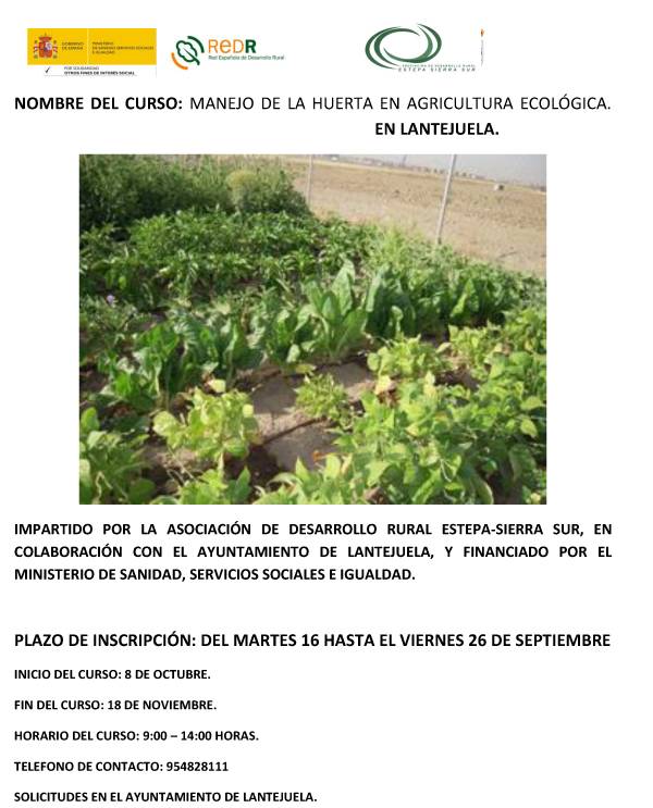 Curso Manejo de la huerta en agricultura ecologica.