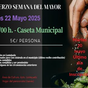 cartel de almuerzo de mayores