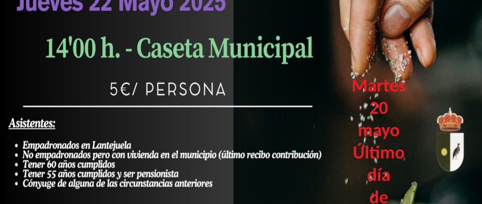 cartel de almuerzo de mayores