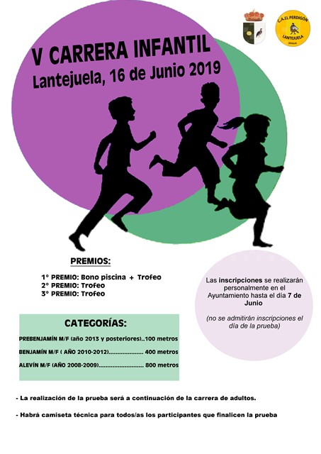 cartel carrera infantil 2019
